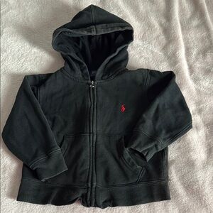 Polo by Ralph Lauren Black Zip-Up Hoodie Sweatshirt